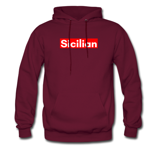 Sicilian Unisex Hoodie - burgundy