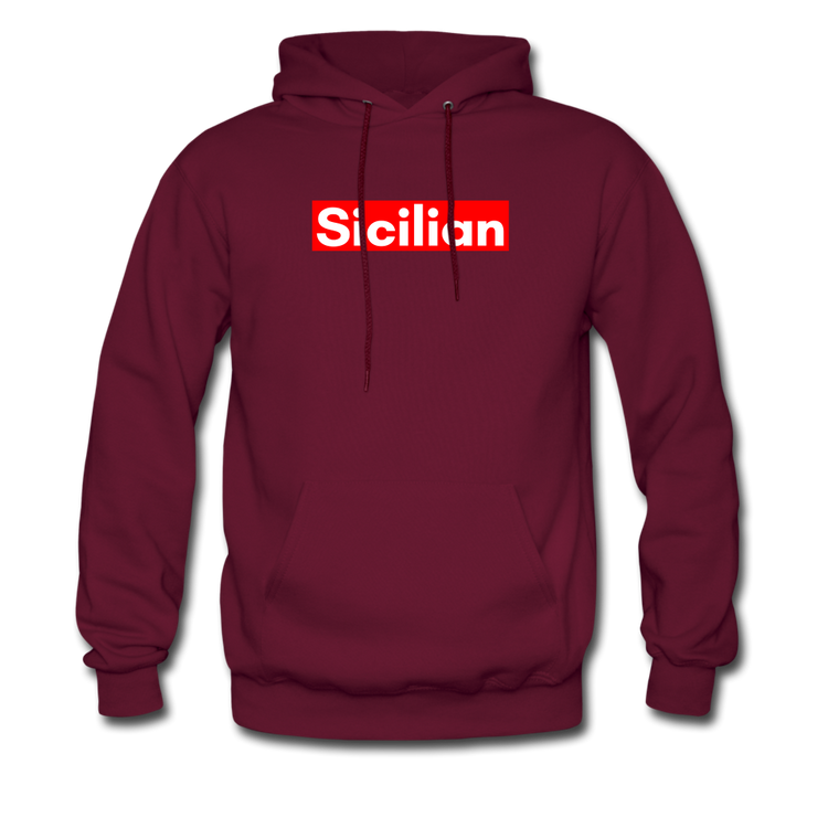 Sicilian Unisex Hoodie - burgundy