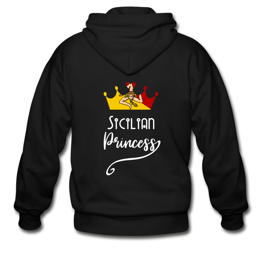 Sicilian Princess Gildan Heavy Blend Adult Zip Hoodie - black