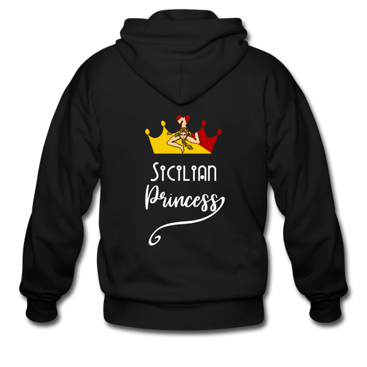 Sicilian Princess Gildan Heavy Blend Adult Zip Hoodie - black