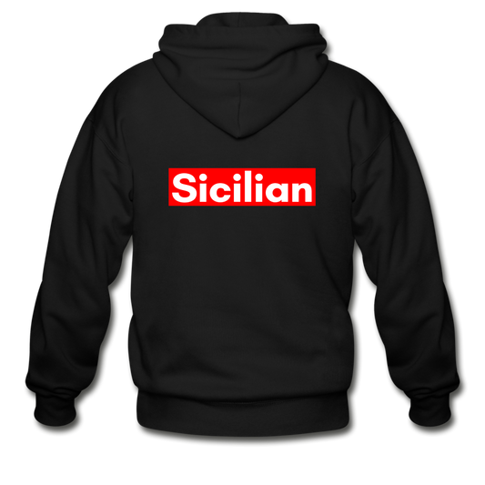 Sicilian Gildan Heavy Blend Adult Zip Hoodie - black