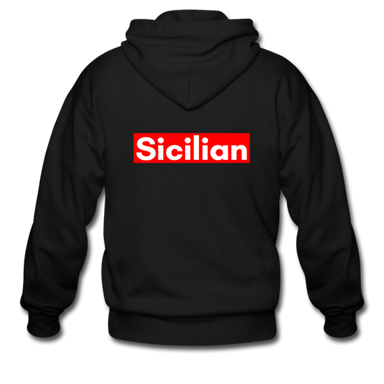 Sicilian Gildan Heavy Blend Adult Zip Hoodie - black