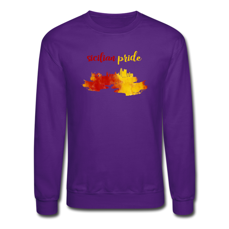 Sicilian Pride Crewneck Sweatshirt - purple