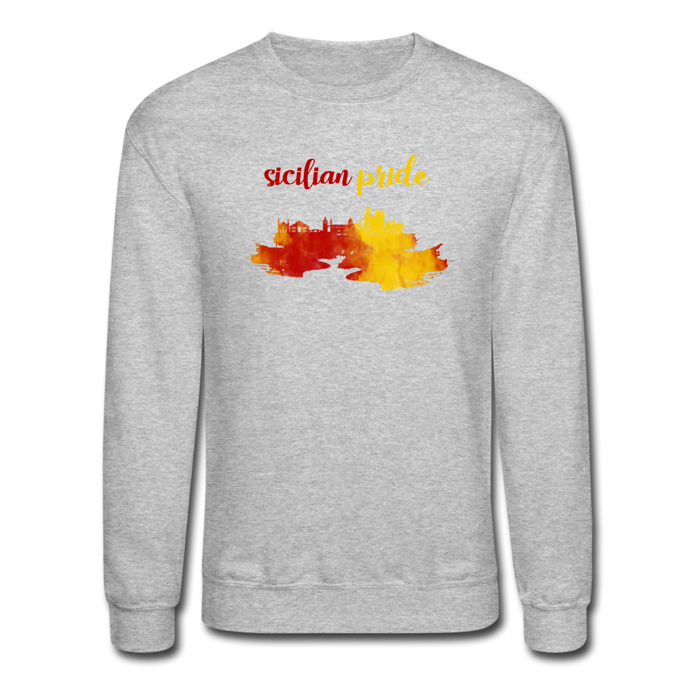 Sicilian Pride Crewneck Sweatshirt - heather gray