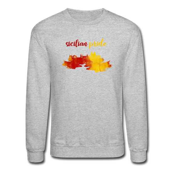 Sicilian Pride Crewneck Sweatshirt - heather gray