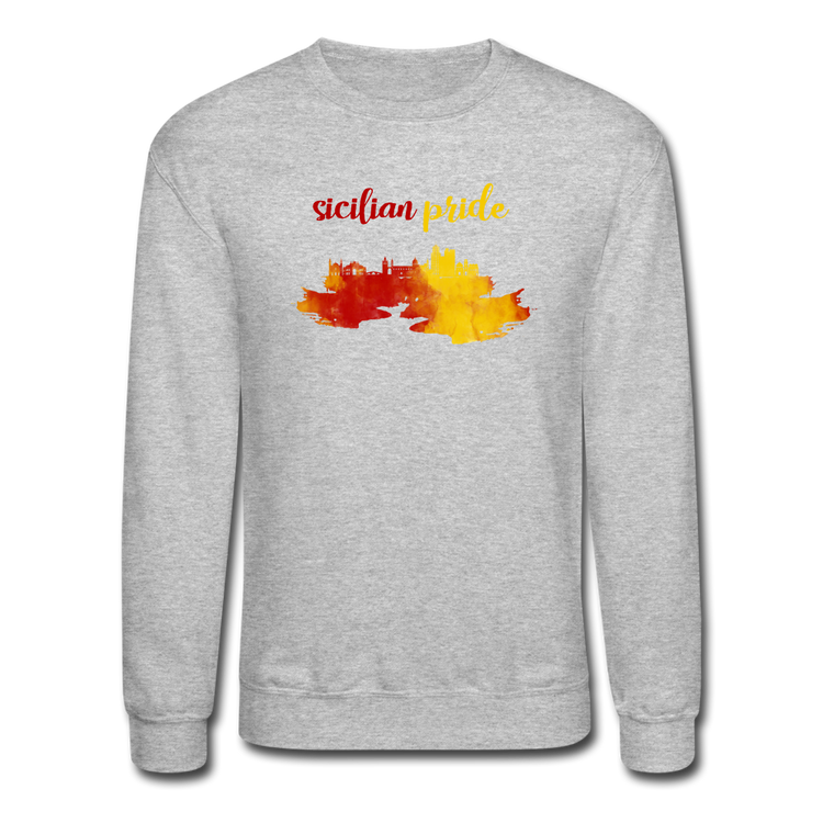 Sicilian Pride Crewneck Sweatshirt - heather gray