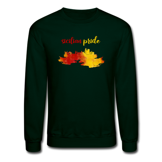 Sicilian Pride Crewneck Sweatshirt - forest green