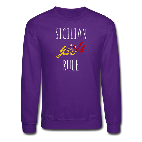 Sicilian girls rule Crewneck Sweatshirt - purple