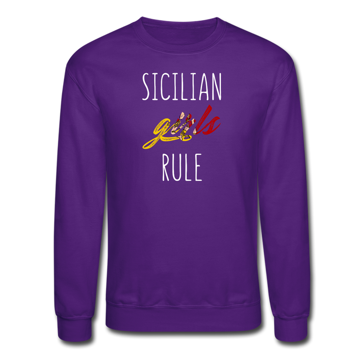 Sicilian girls rule Crewneck Sweatshirt - purple