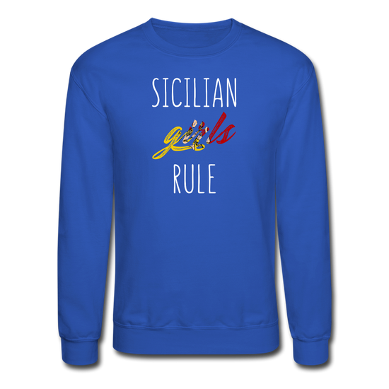 Sicilian girls rule Crewneck Sweatshirt - royal blue