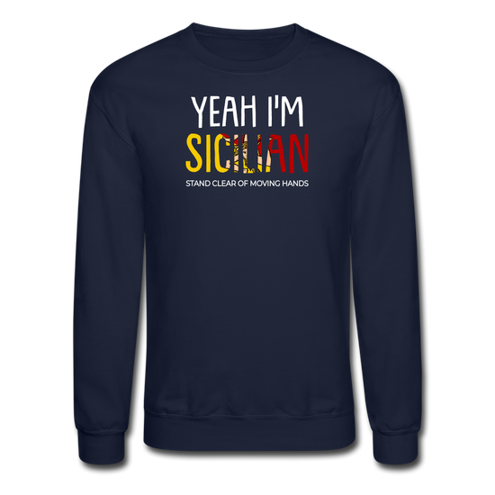 Yeah I am Sicilian Crewneck Sweatshirt - navy