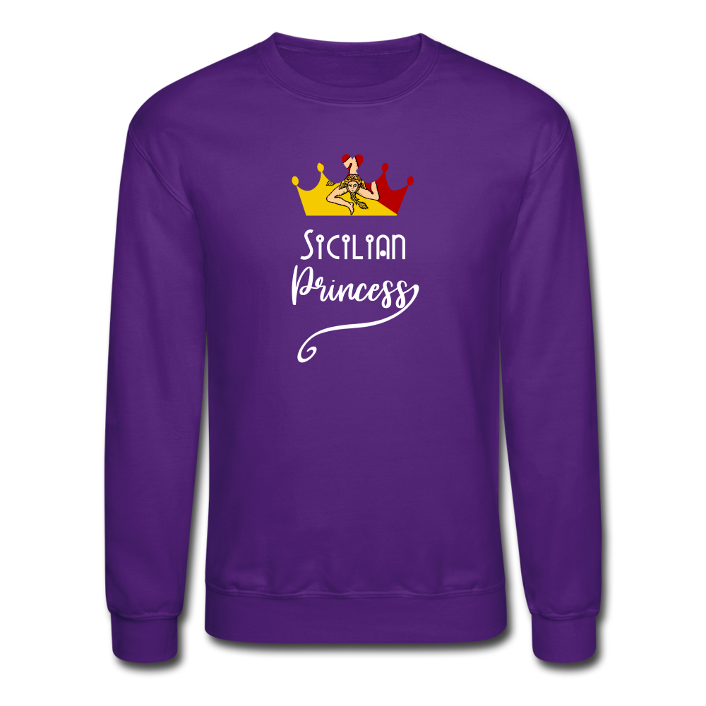 Sicilian Princess Crewneck Sweatshirt - purple