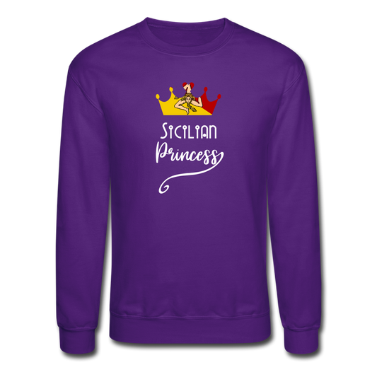 Sicilian Princess Crewneck Sweatshirt - purple