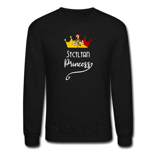 Sicilian Princess Crewneck Sweatshirt - black