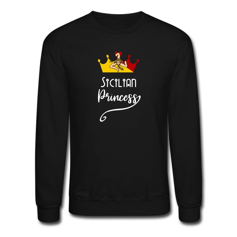 Sicilian Princess Crewneck Sweatshirt - black