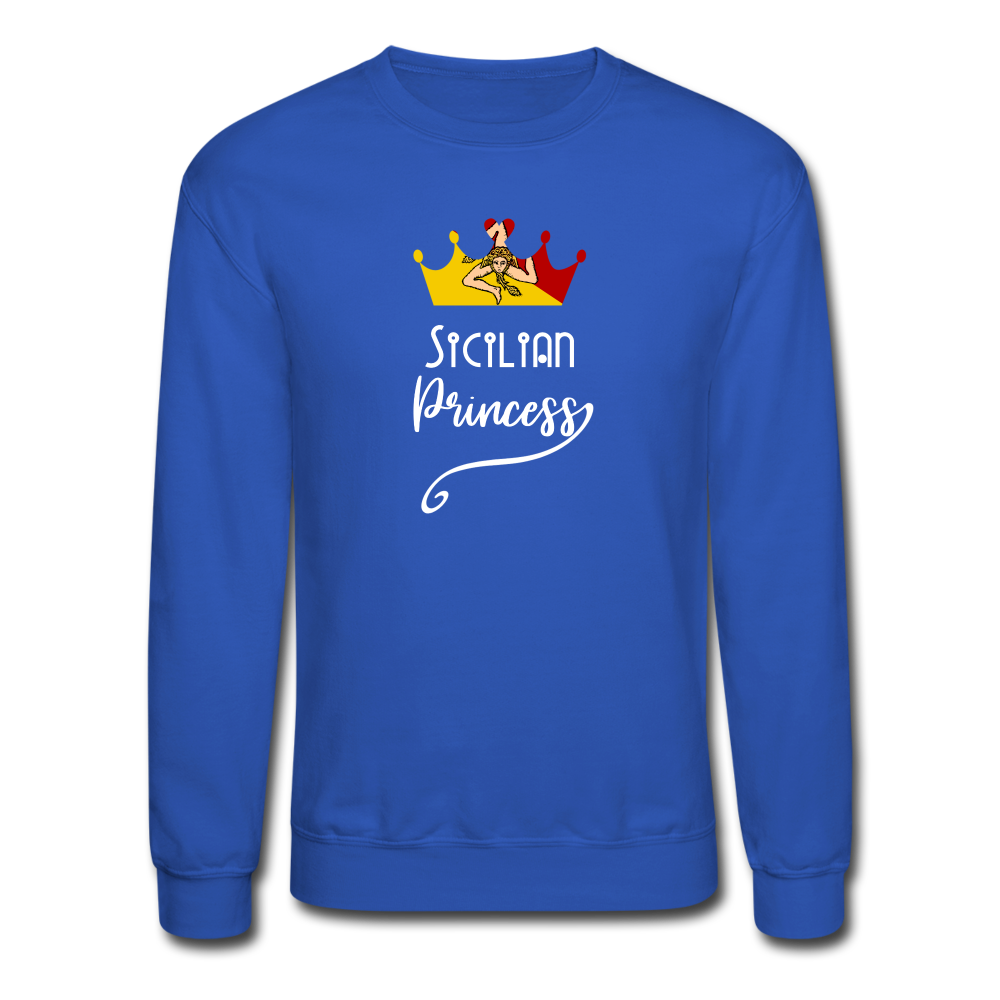 Sicilian Princess Crewneck Sweatshirt - royal blue