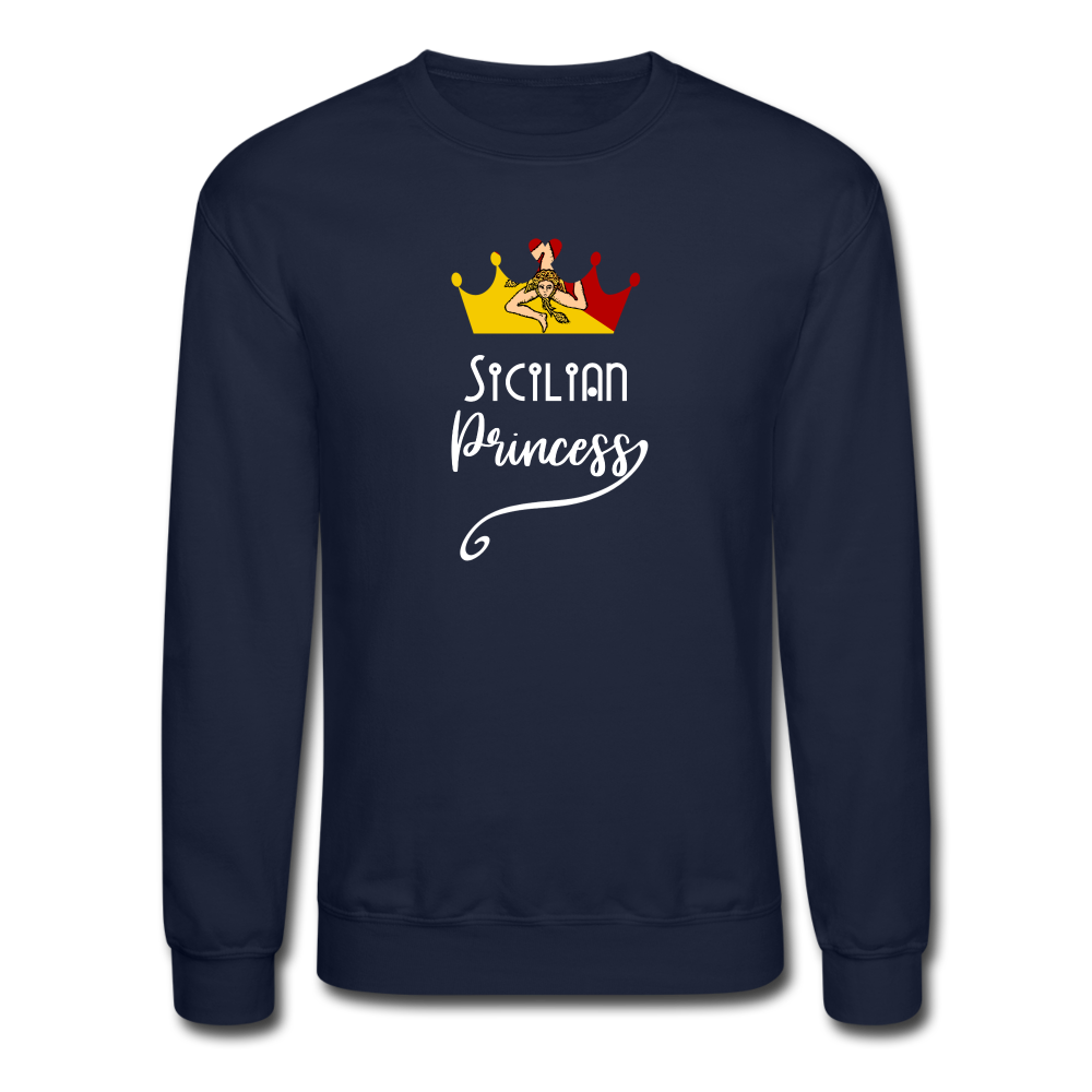 Sicilian Princess Crewneck Sweatshirt - navy