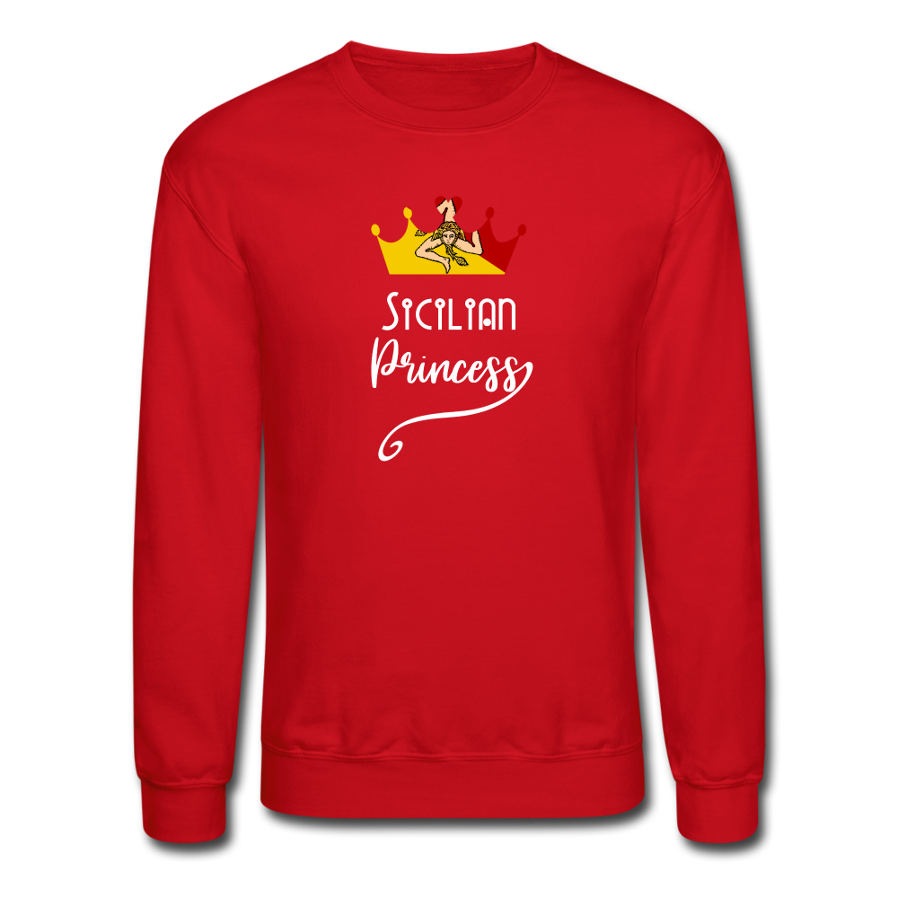 Sicilian Princess Crewneck Sweatshirt - red