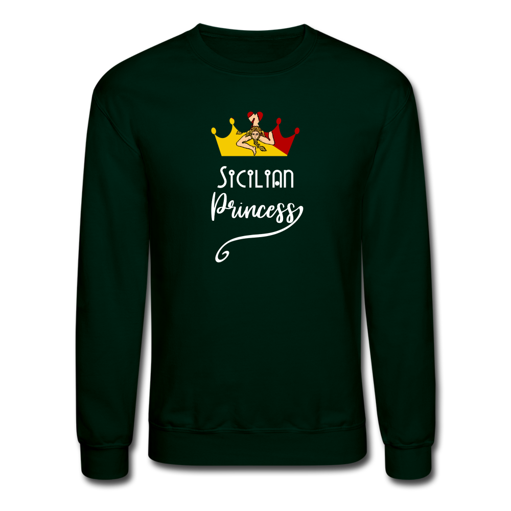 Sicilian Princess Crewneck Sweatshirt - forest green