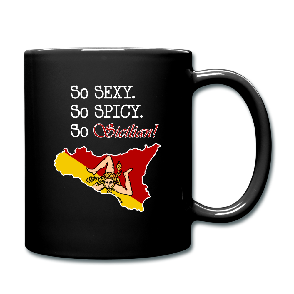 So sexy, So spicy, So Sicilian Full Color Mug 11 oz - black