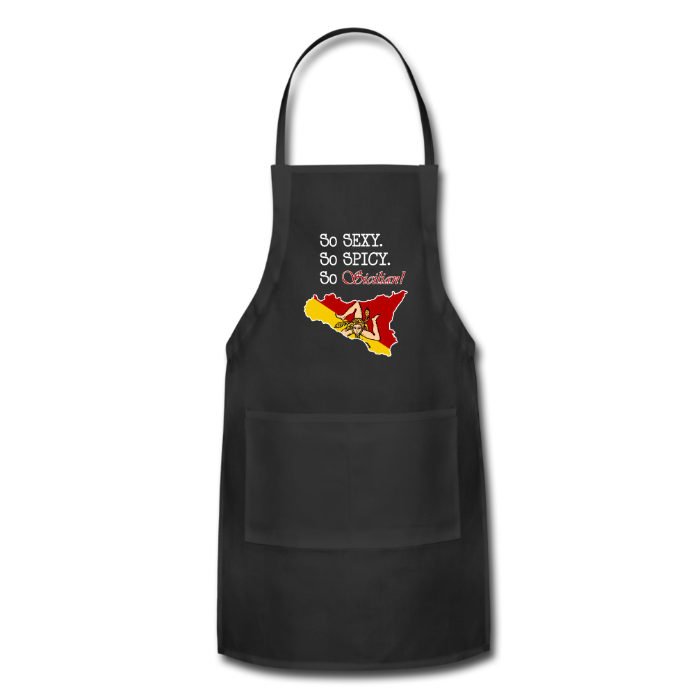 So sexy, So spicy, So Sicilian Apron - black