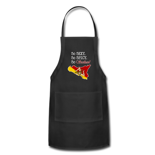 So sexy, So spicy, So Sicilian Apron - black