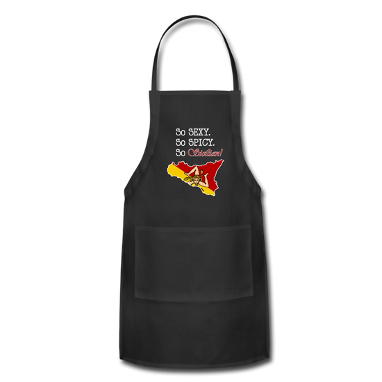 So sexy, So spicy, So Sicilian Apron - black