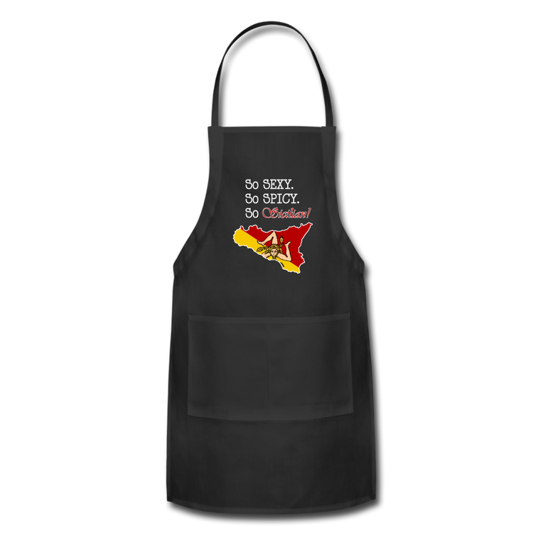 So sexy, So spicy, So Sicilian Apron - black