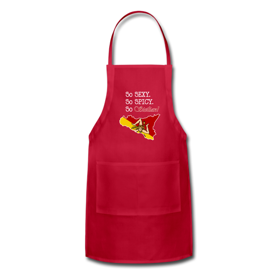 So sexy, So spicy, So Sicilian Apron - red