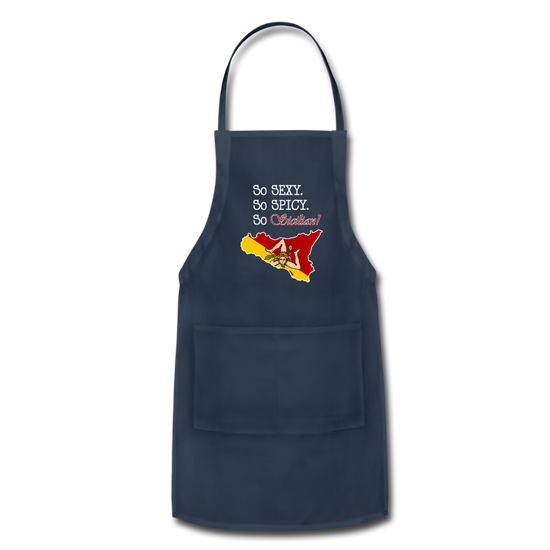 So sexy, So spicy, So Sicilian Apron - navy