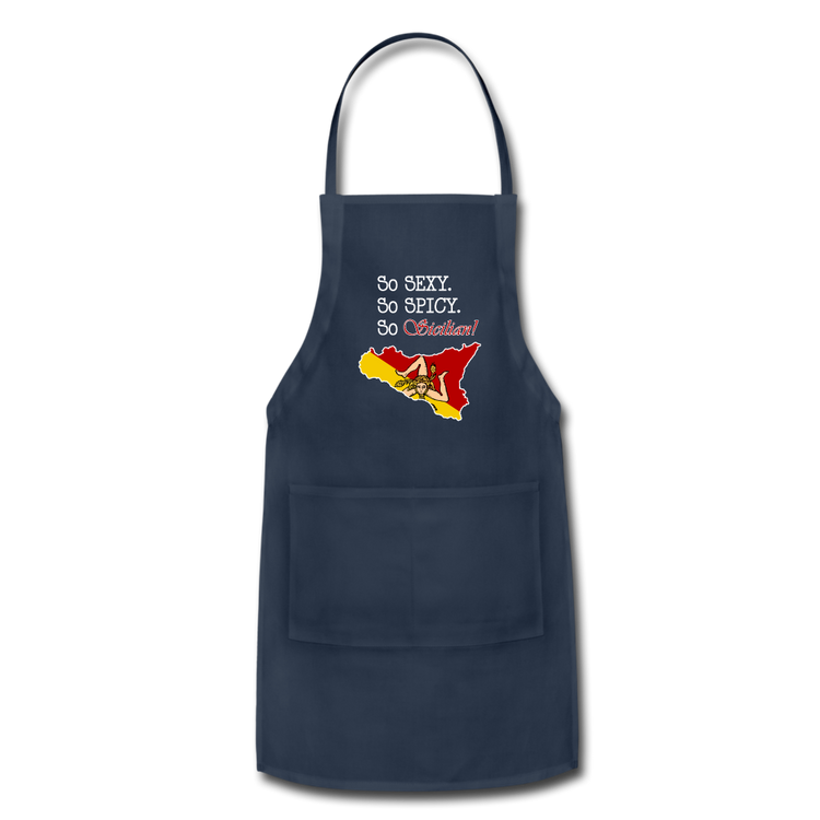 So sexy, So spicy, So Sicilian Apron - navy