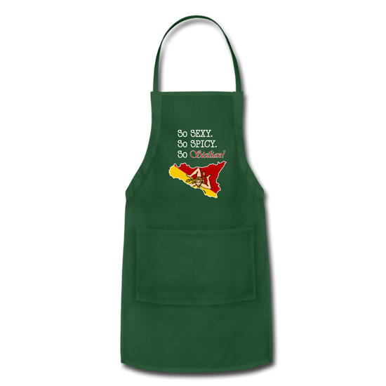 So sexy, So spicy, So Sicilian Apron - forest green