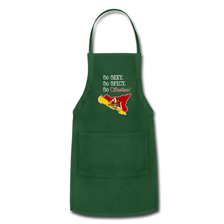 So sexy, So spicy, So Sicilian Apron - forest green