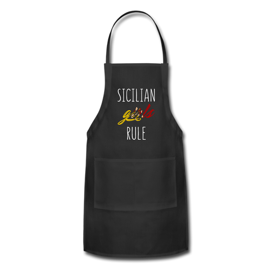 Sicilian girls rule Apron - black