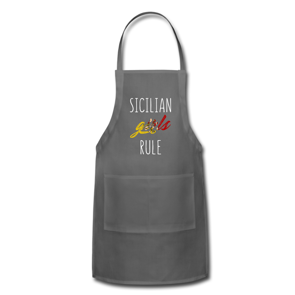 Sicilian girls rule Apron - charcoal