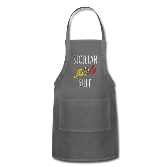 Sicilian girls rule Apron - charcoal