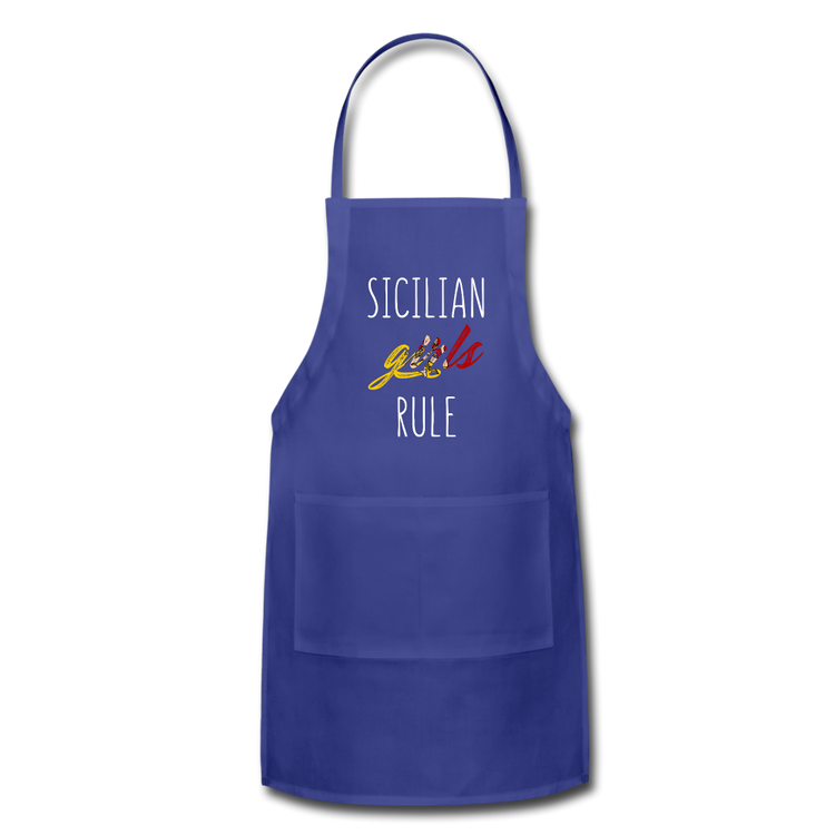 Sicilian girls rule Apron - royal blue