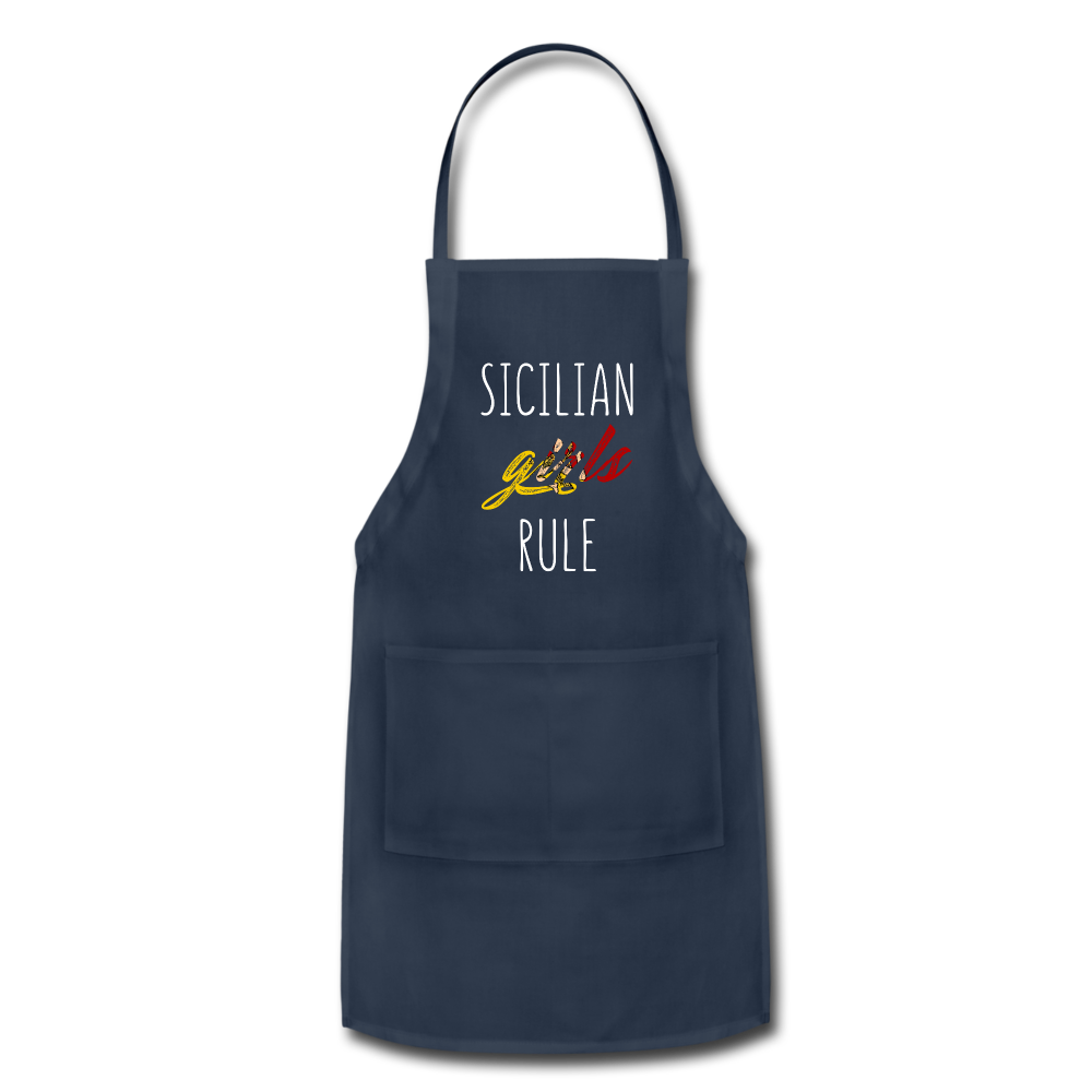 Sicilian girls rule Apron - navy