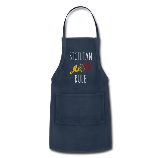 Sicilian girls rule Apron - navy