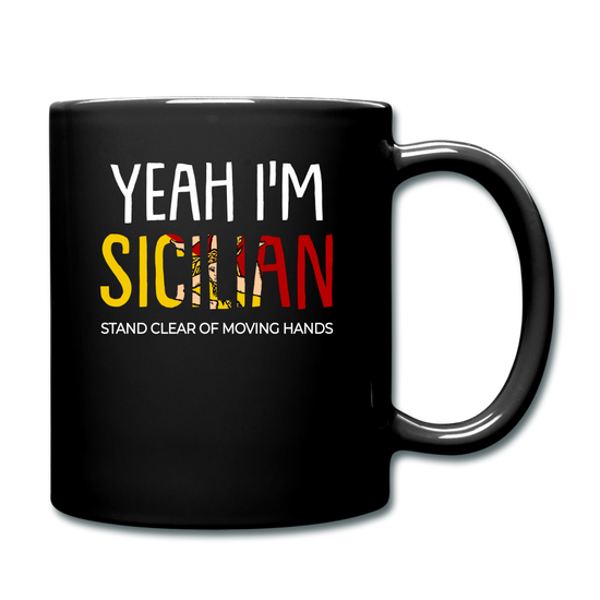 Yeah I am Sicilian Full Color Mug 11 oz - black