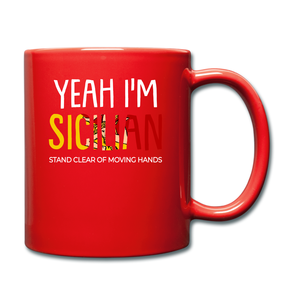 Yeah I am Sicilian Full Color Mug 11 oz - black