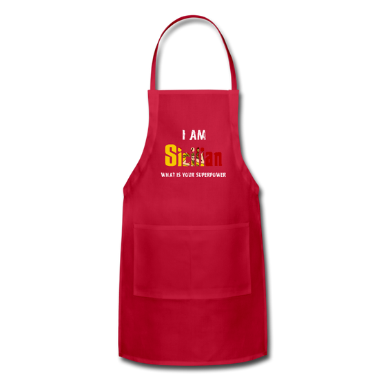 I am Sicilian what's your superpower? Apron - red