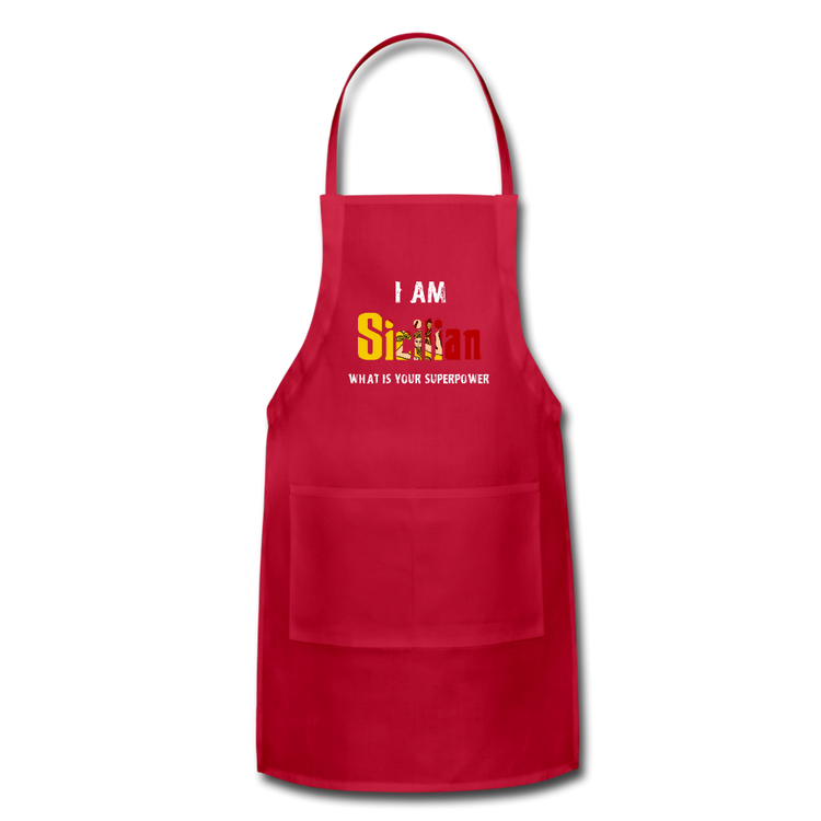 I am Sicilian what's your superpower? Apron - red