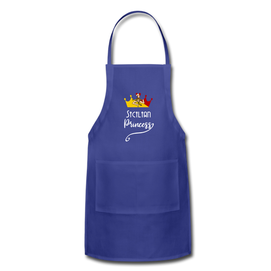 Sicilian Princess Apron - royal blue