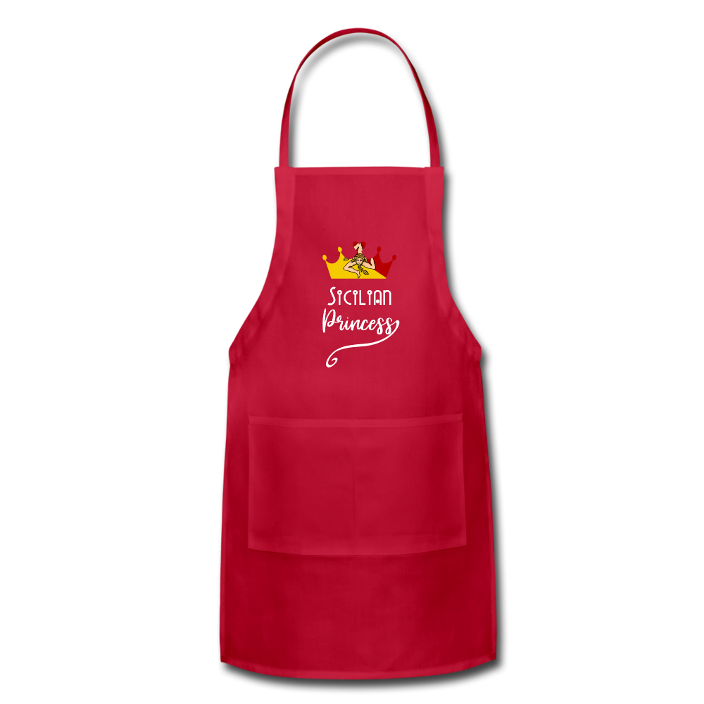 Sicilian Princess Apron - red