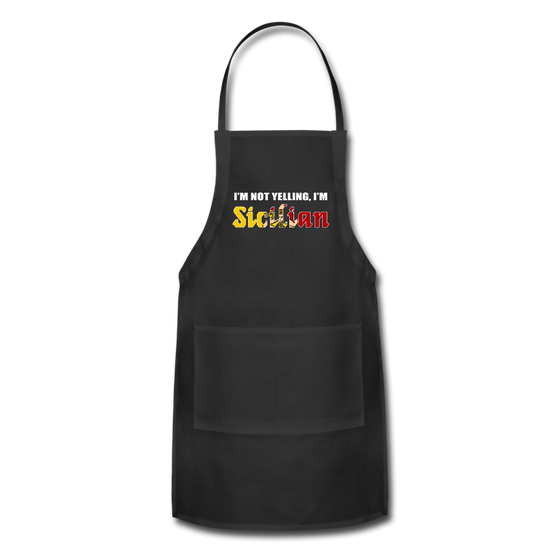 I'm not yelling I'm Sicilian Apron - black