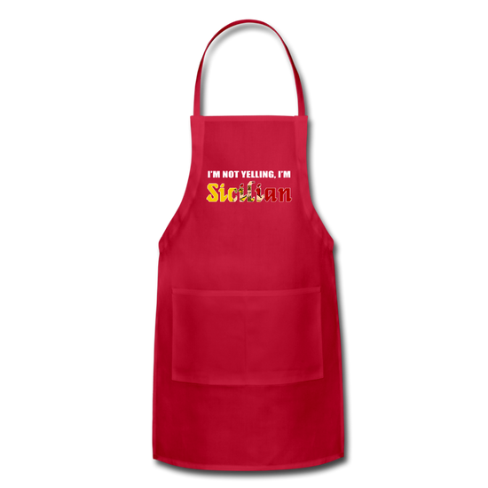 I'm not yelling I'm Sicilian Apron - red