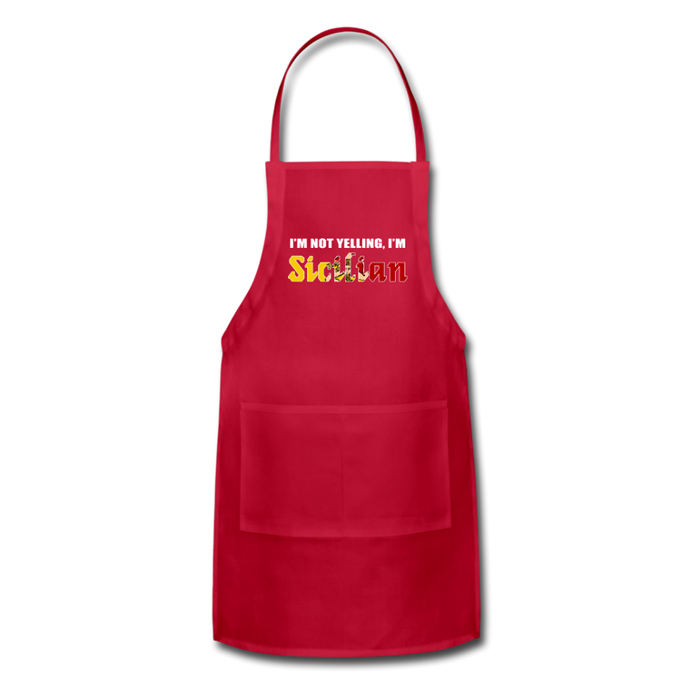 I'm not yelling I'm Sicilian Apron - red