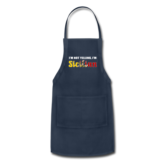 I'm not yelling I'm Sicilian Apron - navy