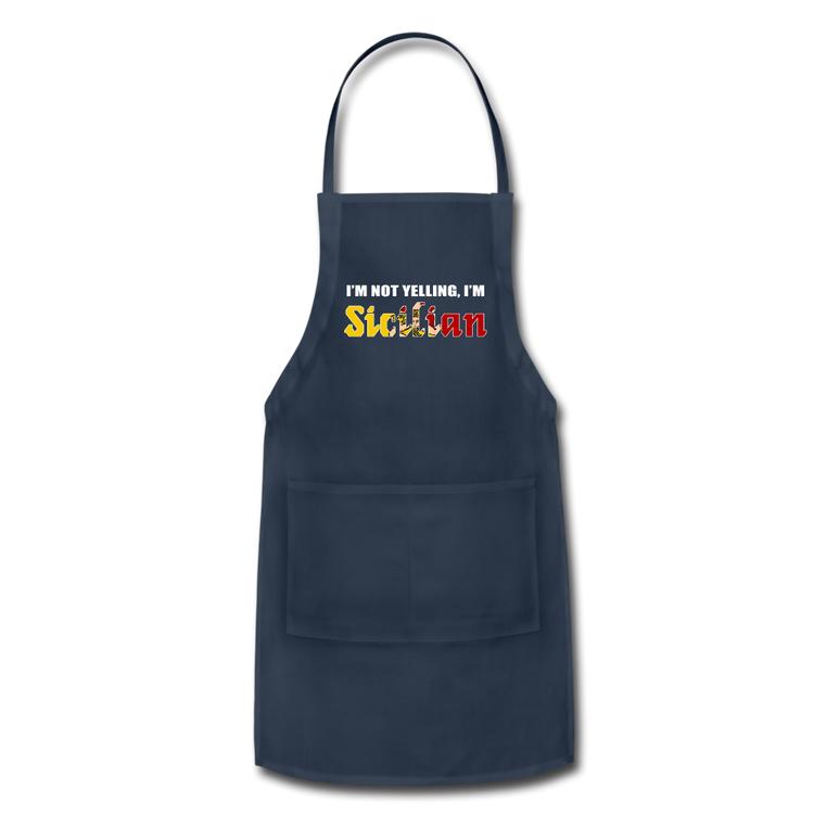 I'm not yelling I'm Sicilian Apron - navy